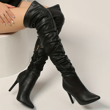 Women's Stiletto Heel Boots - Elegance and Comfort