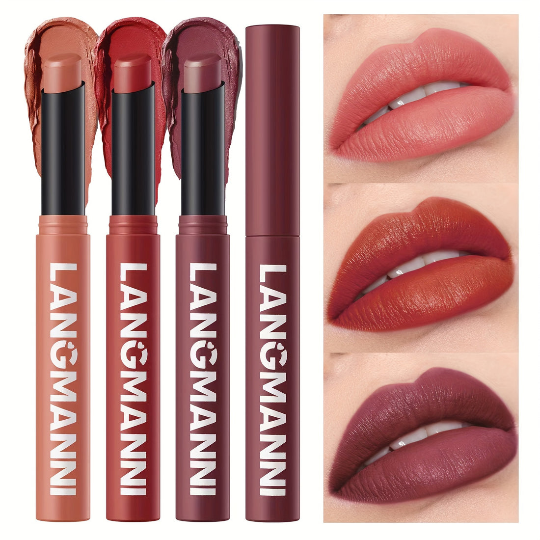 Matte Lipstick 12 Shades - Long-Lasting and Comfortable