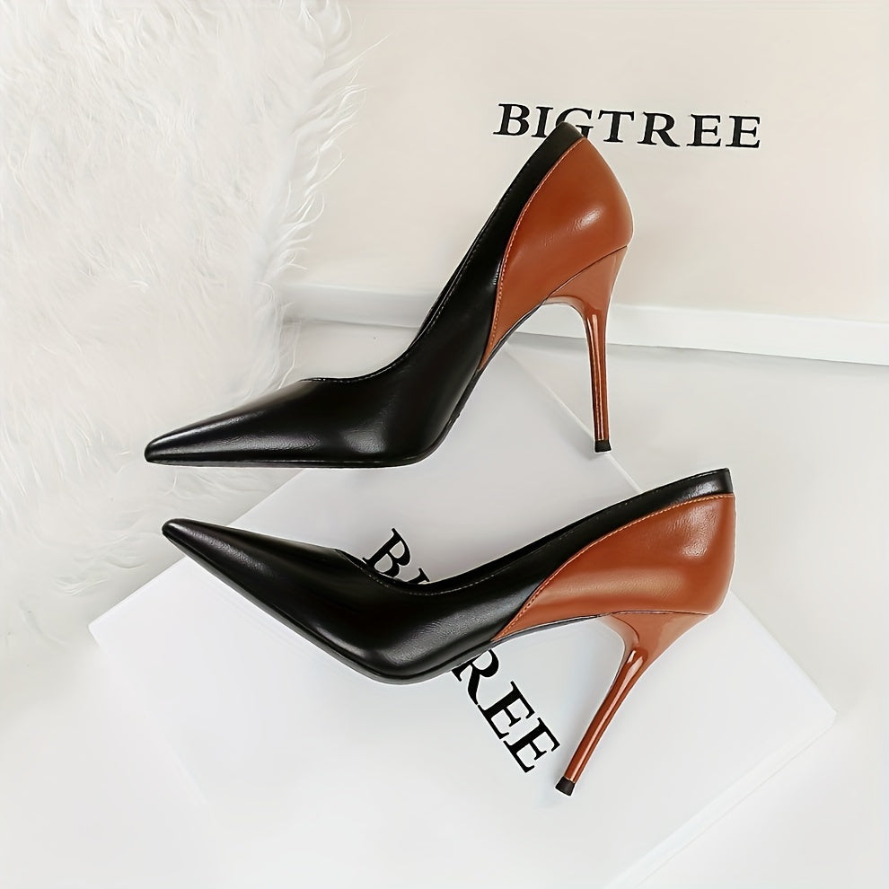 Women's Elegant Stiletto Pumps - Solid Color, Lightweight and Versatile