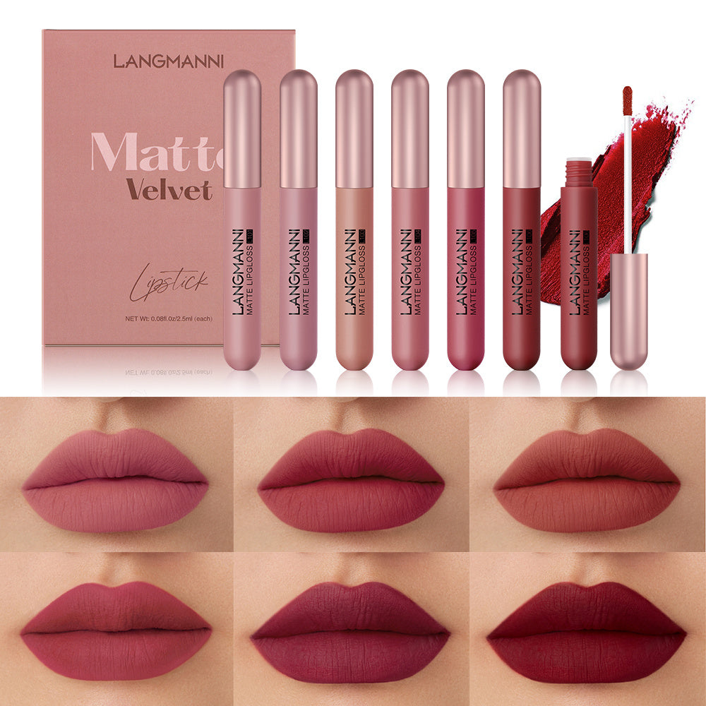 Set of 6 Velvet Matte Lip Glosses