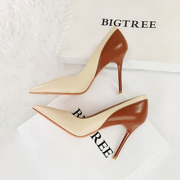 Women's Elegant Stiletto Pumps - Solid Color, Lightweight and Versatile