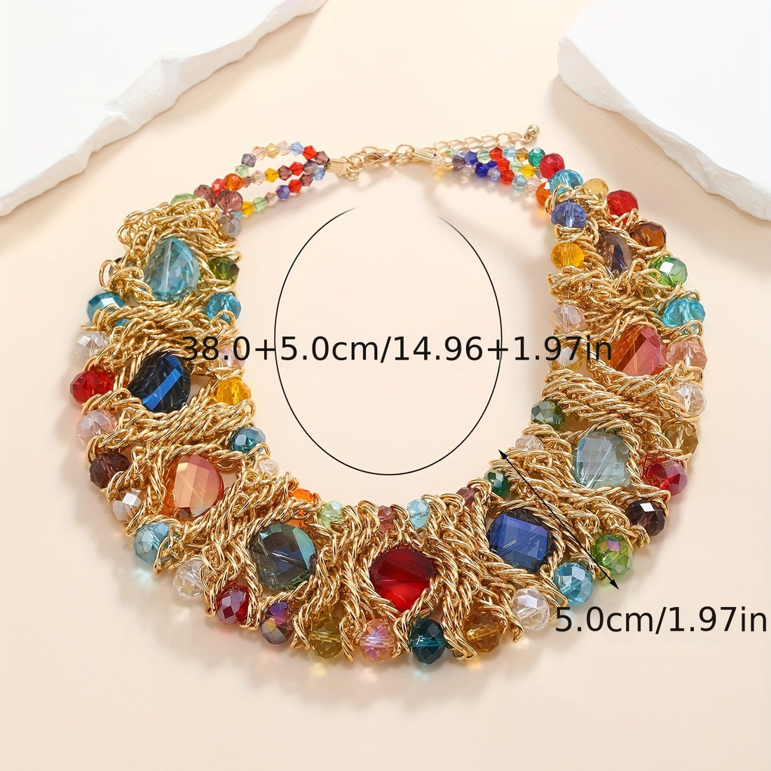 Collier Coloré Artisanale Tressé en Style Bohème