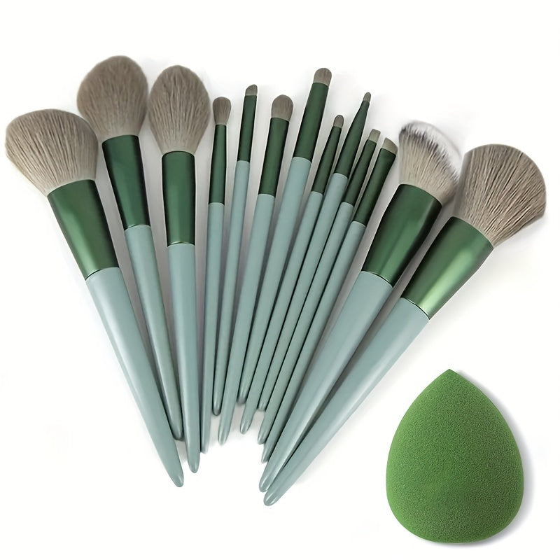 Set of 13 Soft and Fluffy Makeup Brushes