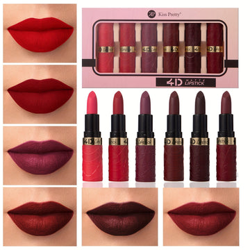 Waterproof Matte Lipstick Set in 6 Colors