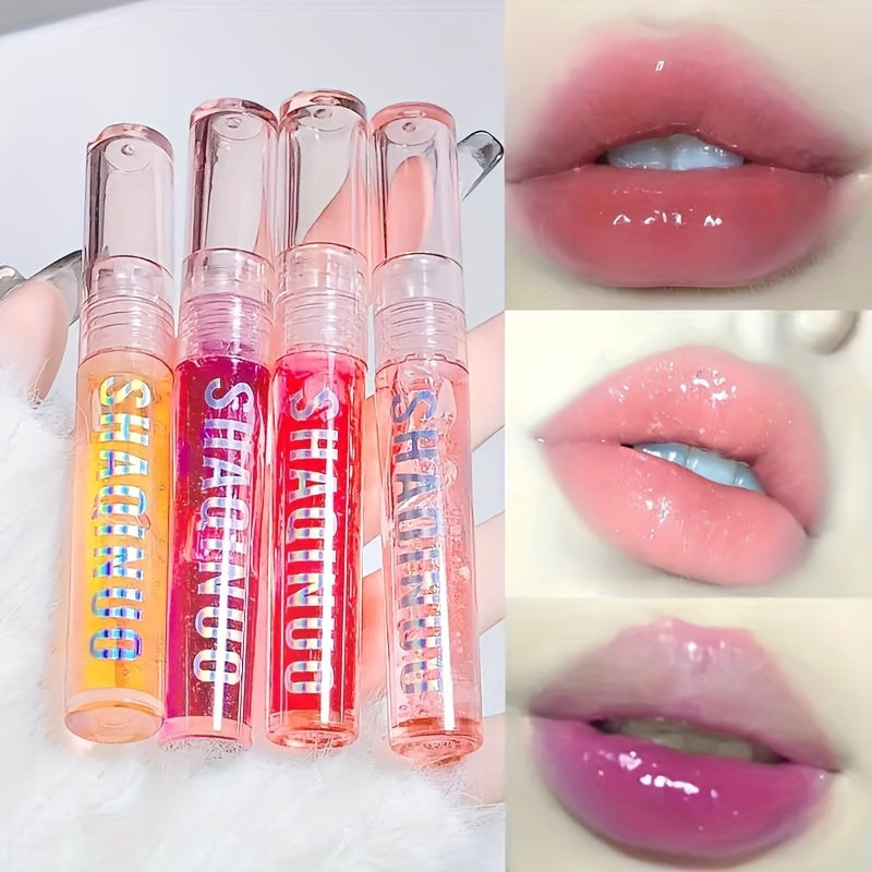 Duoduo Lip Glaze - Coffret de 4 Gloss à Lèvres Éblouissants