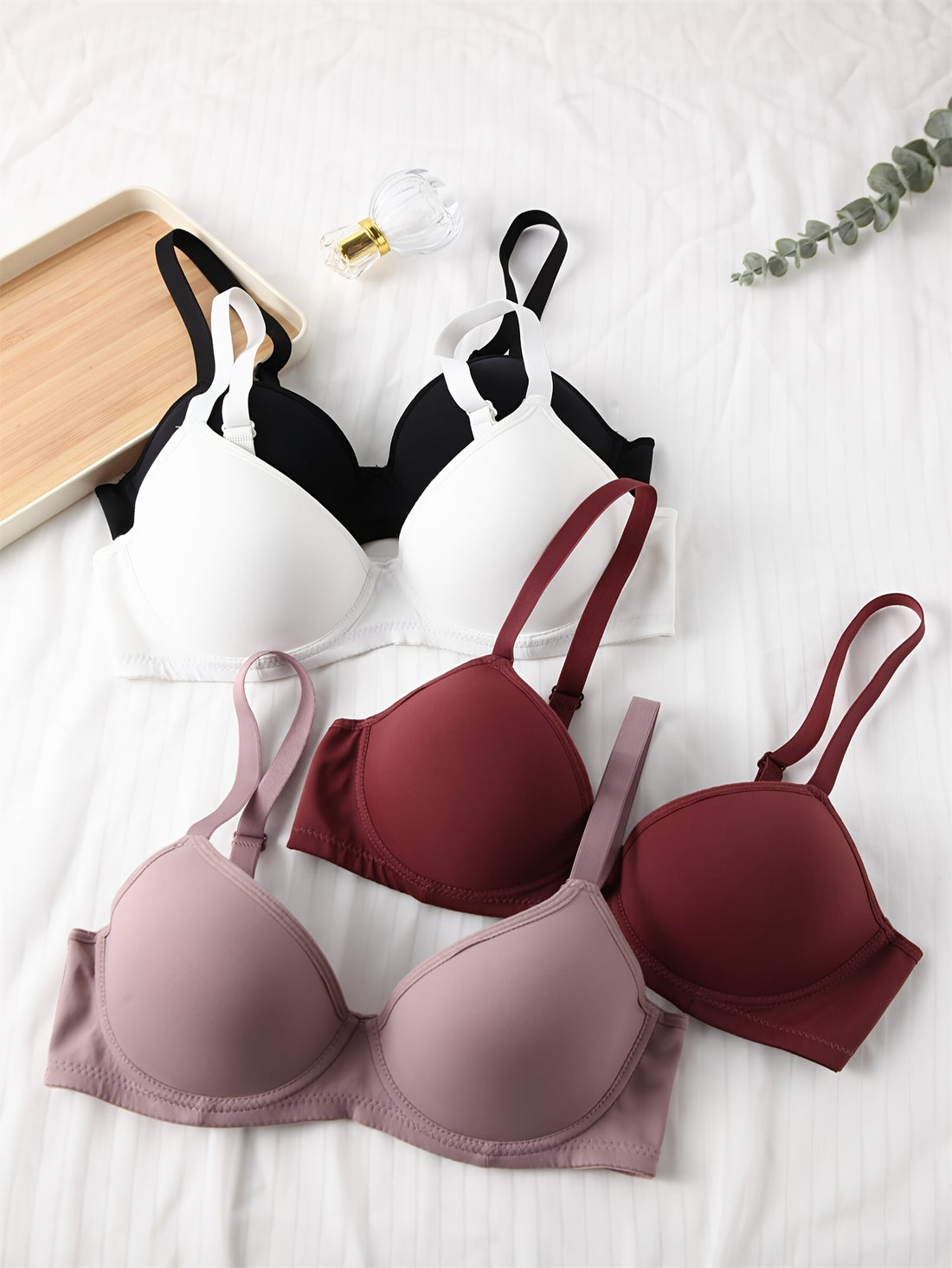 High-Support Solid Bra - 4 Pack