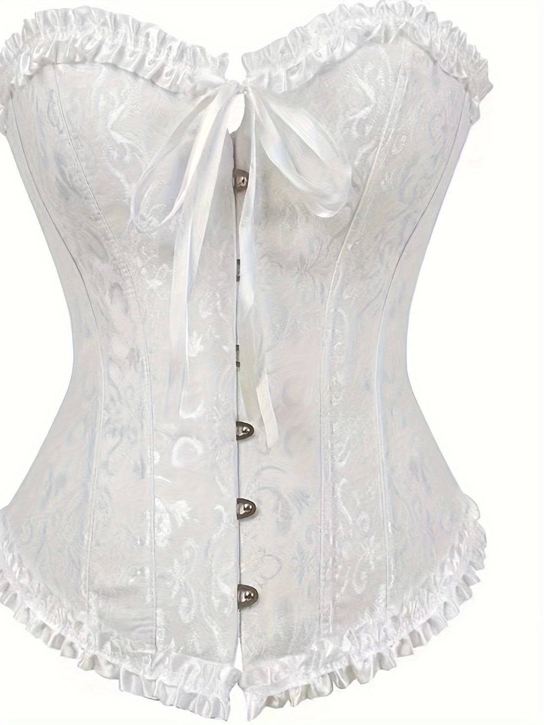 Elegant Floral Lace Corset Top - Sweetheart Neckline