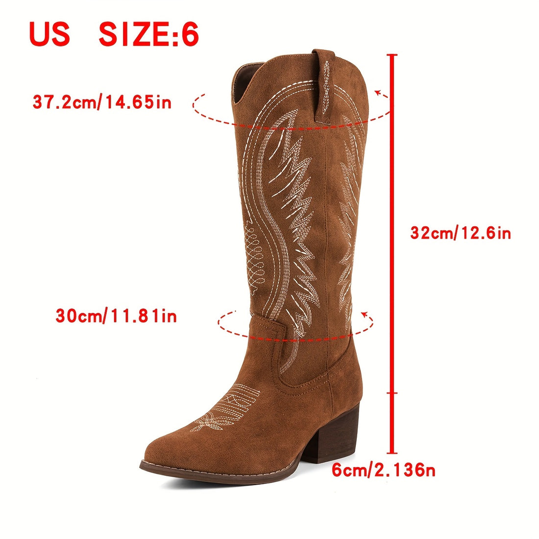 Bottes Western Femme Émaillées à Talons Chunky