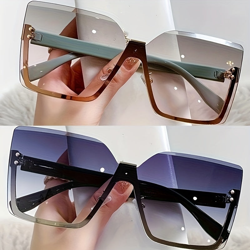 Fashion Semi-Rimless Glasses for Women - 2pcs