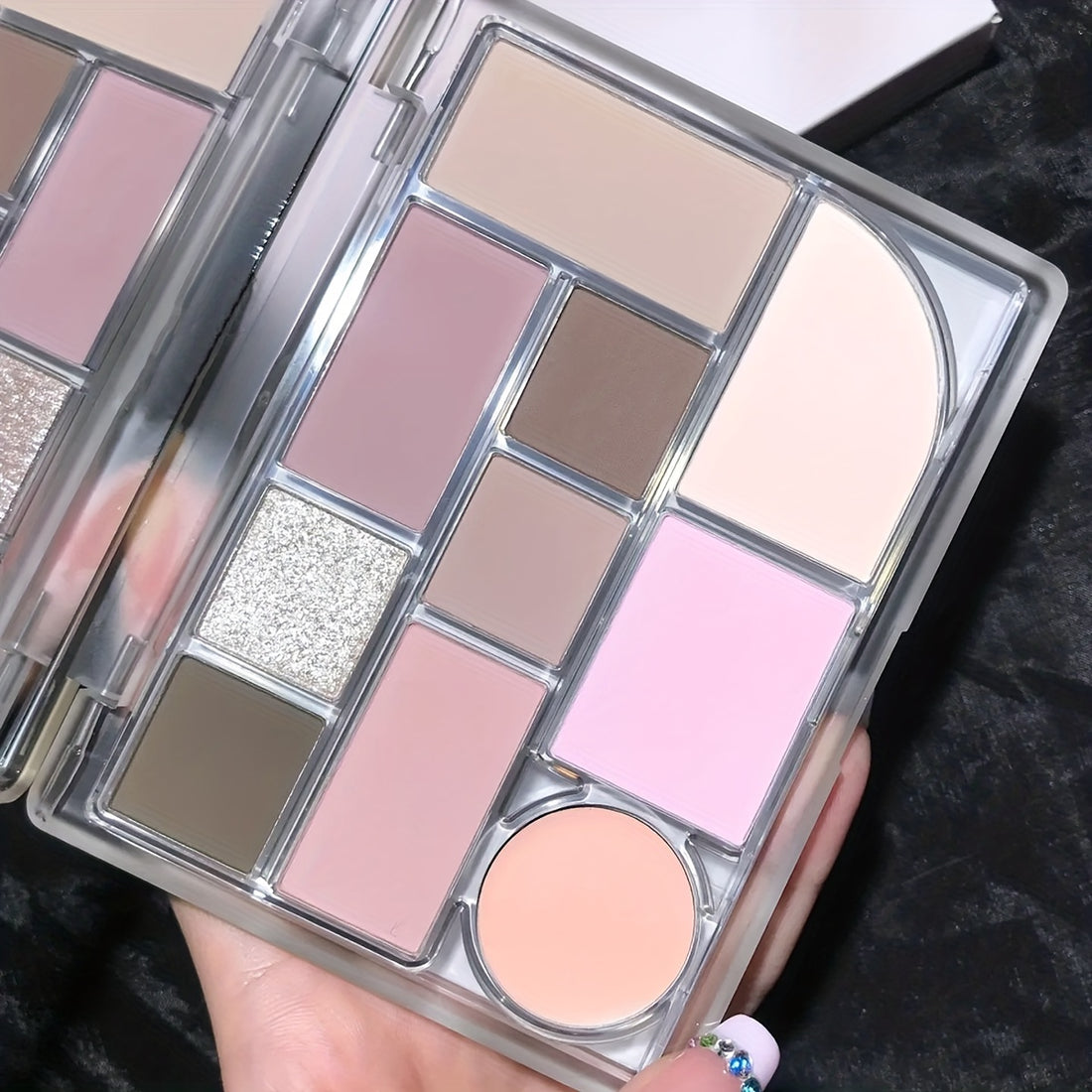 Palette de Maquillage 10 Couleurs - Teintes Roses, Violettes & Nudes