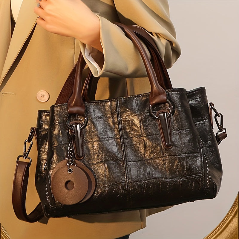 Vintage two-tone handbag for women