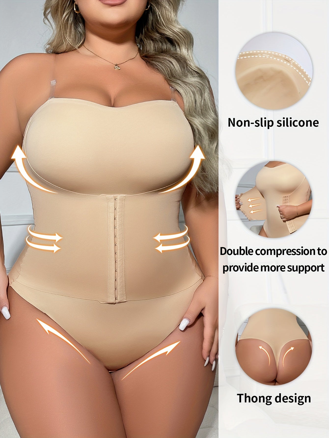 Body Shaper Seamless pour Femmes Grande Taille