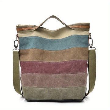 Sac Tote Casual Femme RUYIHUANG - Grande Capacité, Design Colorblock