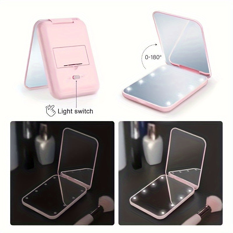 1X/3X Pocket LED Makeup Mirror