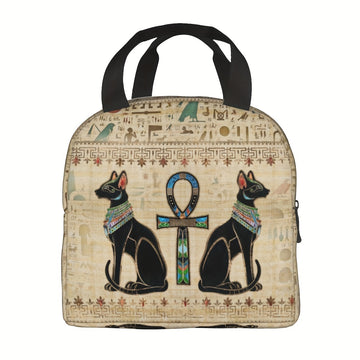 Egyptian Hieroglyphics Oxford Fabric Lunch Bag