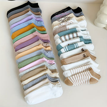 20 Pairs Women's Cartoon Socks - Soft and Breathable