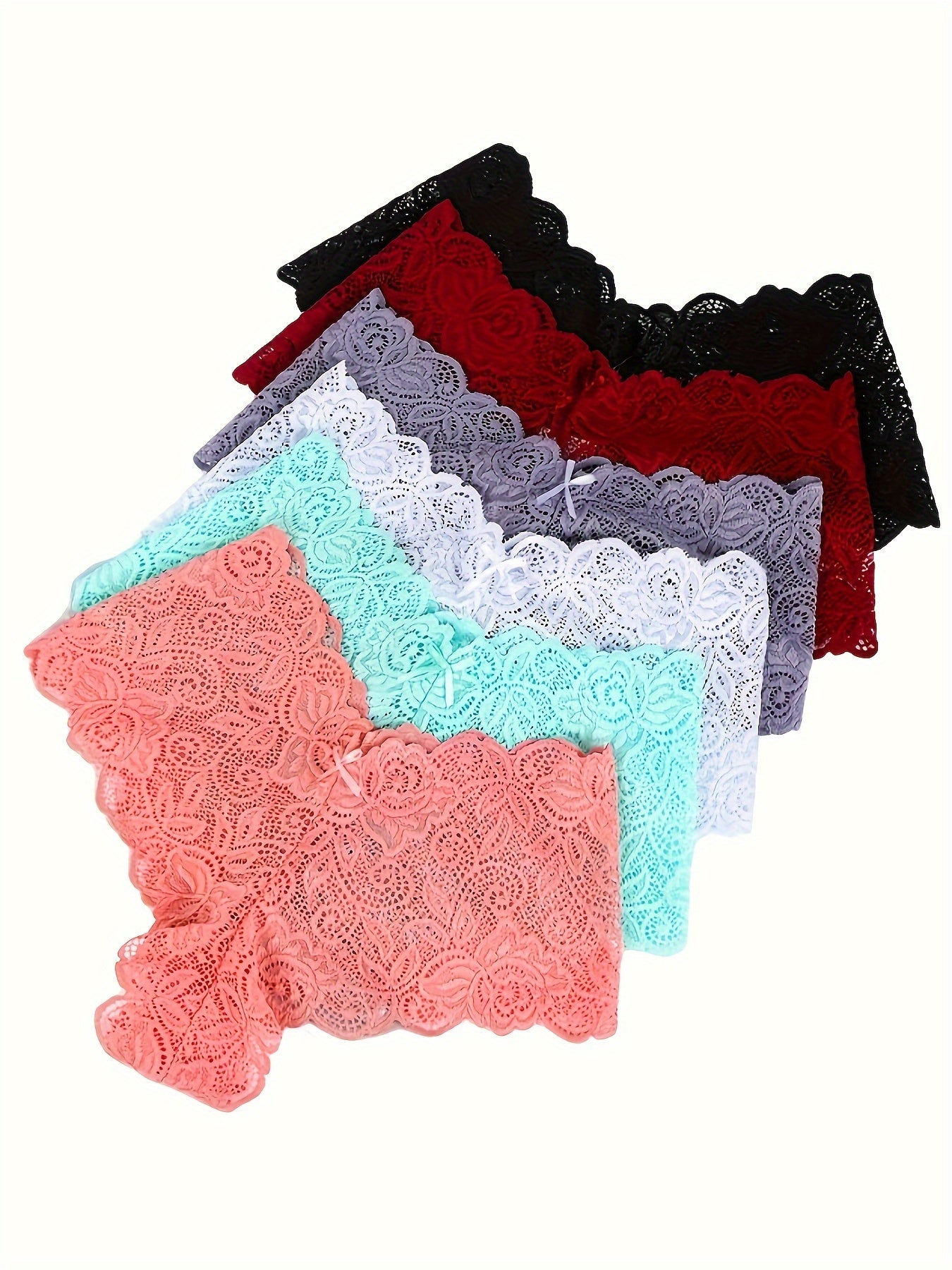 Pack of 6 Breathable Women's Panties in Solid Colors