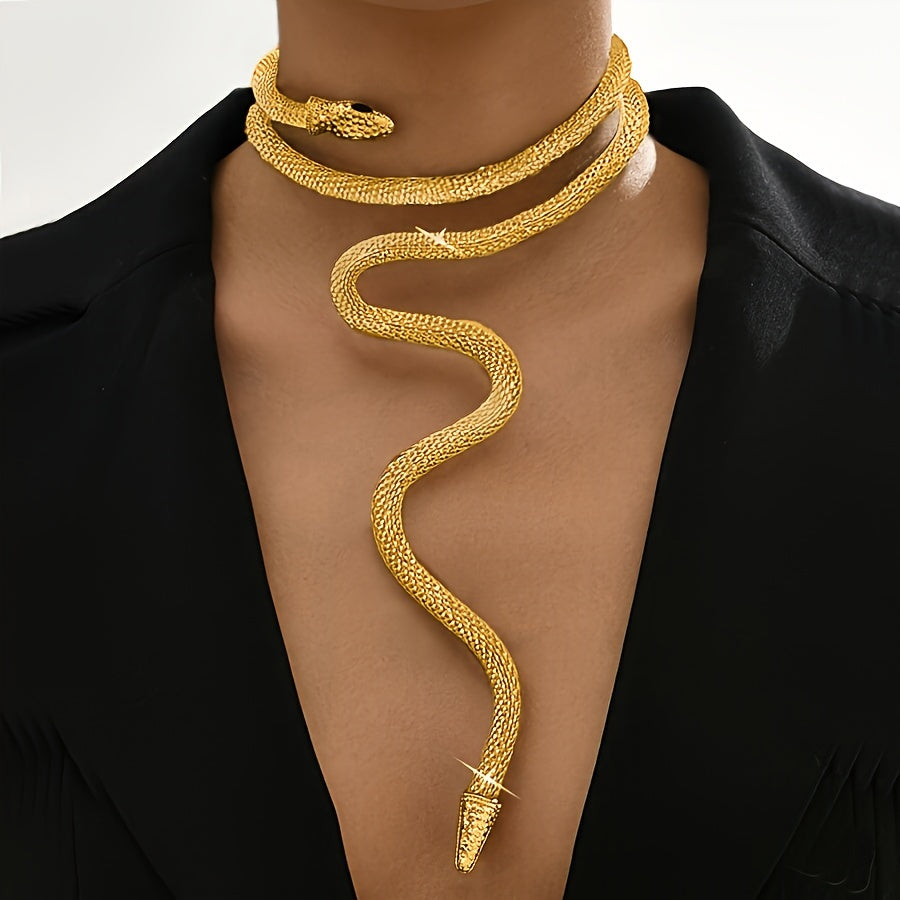 Collier Chaîne Réticulée SNAKE Ajustable en Alliage