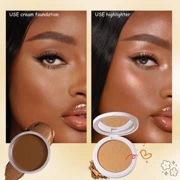 Luxury Beauty Set: Bronzer and Highlighter - Matte Finish