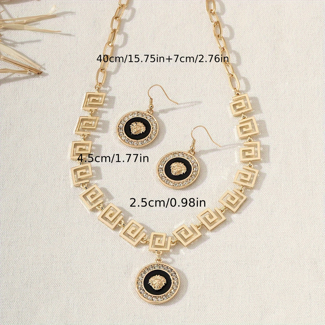 Elegant Zinc Alloy Necklace and Earrings