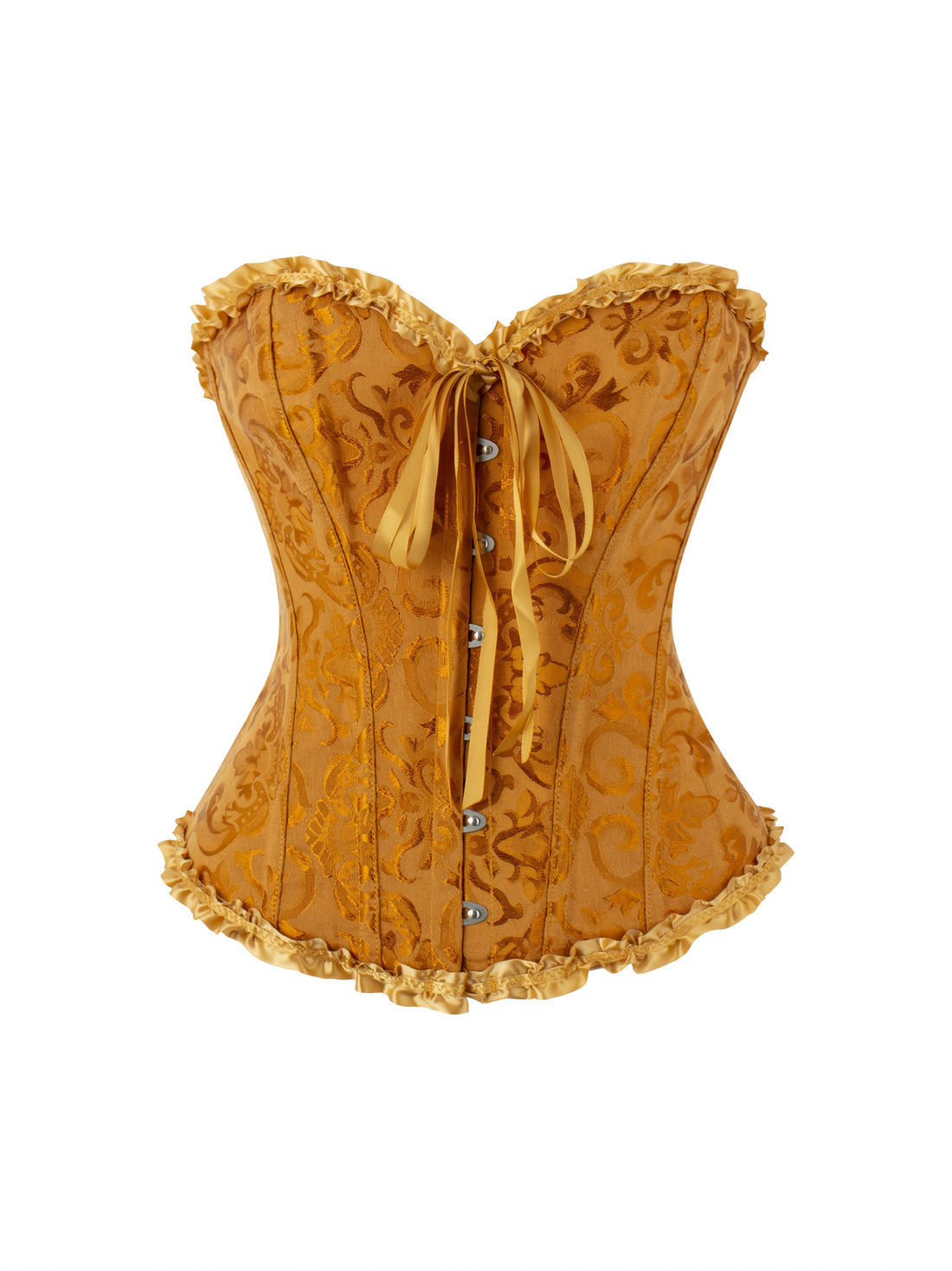 Elegant Floral Lace Corset Top - Renaissance Style