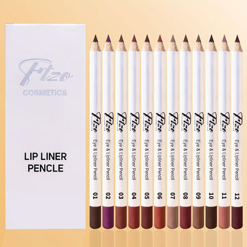 Set of 12 Matte Lip Pencils - Nude Shades for All Skin Tones