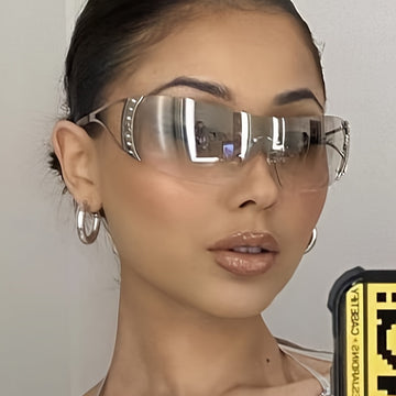 Vintage Gradient Metal Hiking Glasses