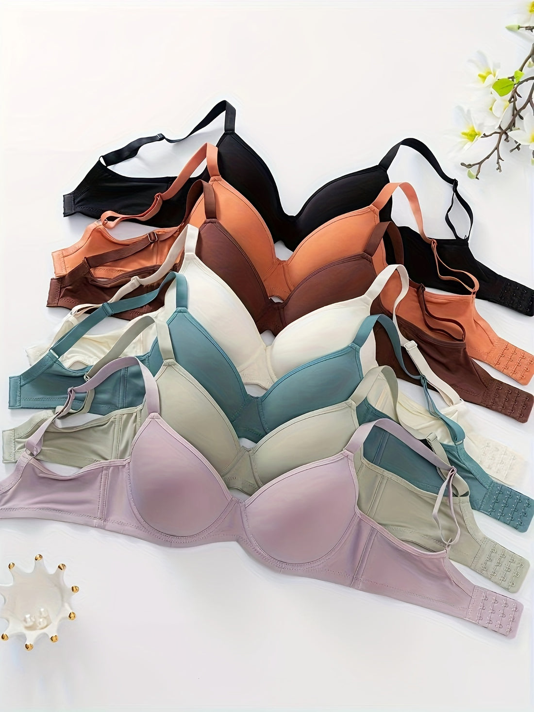 7 Pcs Sexy Push Up Bra Set for Women