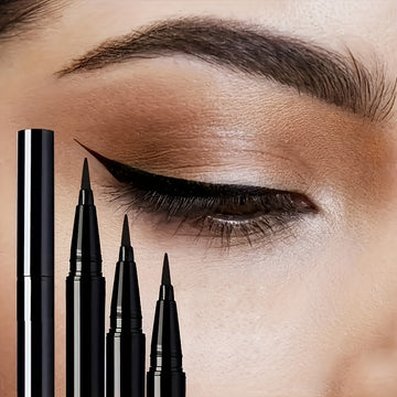 Set of 3 Black Liquid Eyeliners - Extra Slim and Waterproof