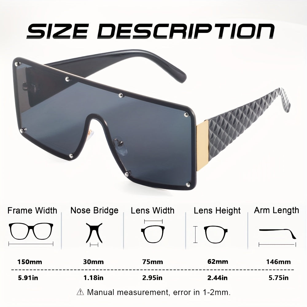 Trendy Oversized Glasses for Men with Gradient Lenses