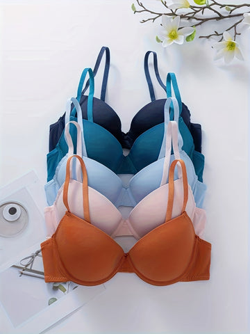 Sexy Push Up Bras for Women - Set of 5