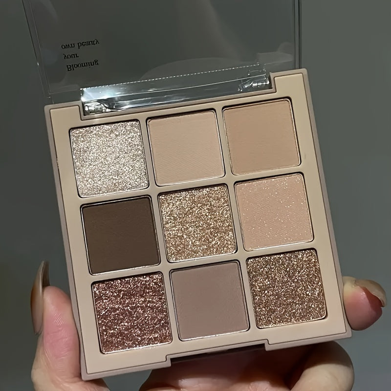 9 Shade Eyeshadow Palette - Nude Brown &amp; Multicolor