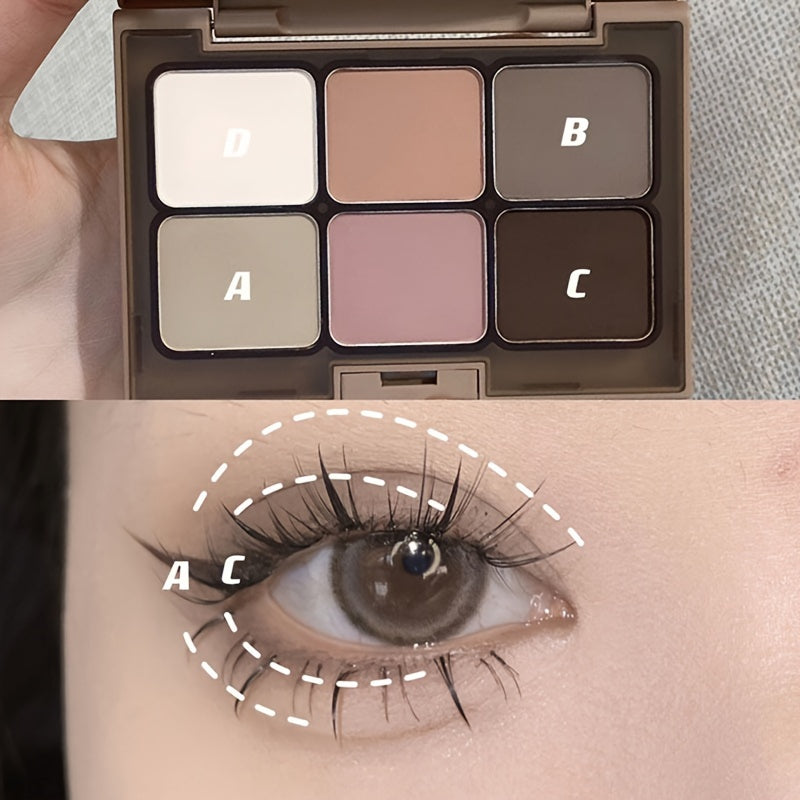 Elegant 6 Color Matte Eyeshadow Palette