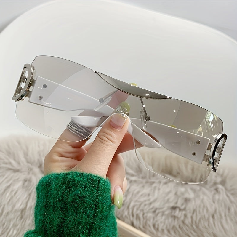 Lunettes de Sport Futuristes Y2K pour Femmes - Verres Dégradés