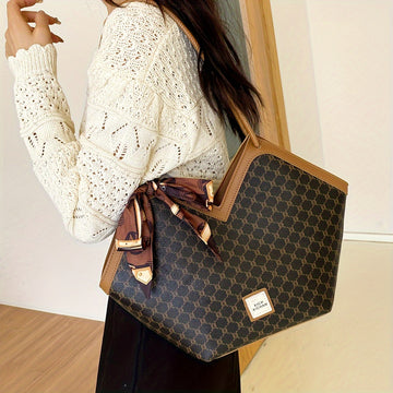 Trendy geometric pattern shoulder bag