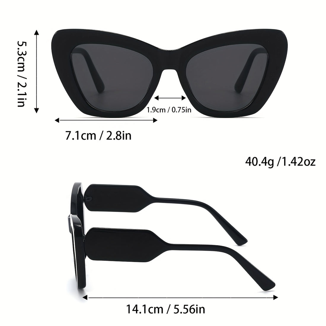 Women's Fashion Cat Eye Sunglasses with Gradient Lenses