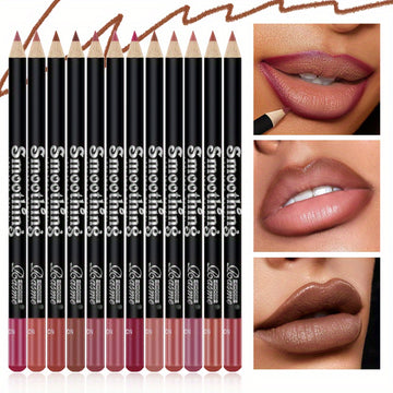 Set of 12 Matte Lip Pencils and Long-Lasting Lipsticks