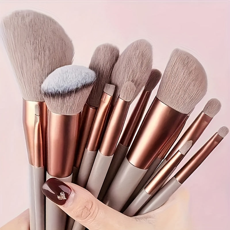 Set de Pinceaux de Maquillage Doux et Moelleux - 8/13pcs