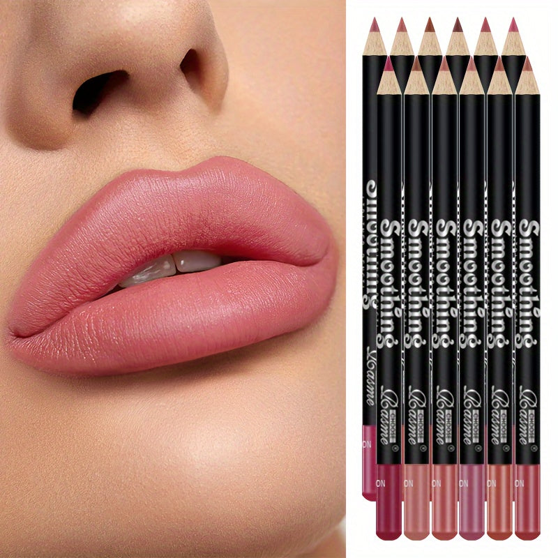 Set of 12 Matte Lip Pencils and Long-Lasting Lipsticks