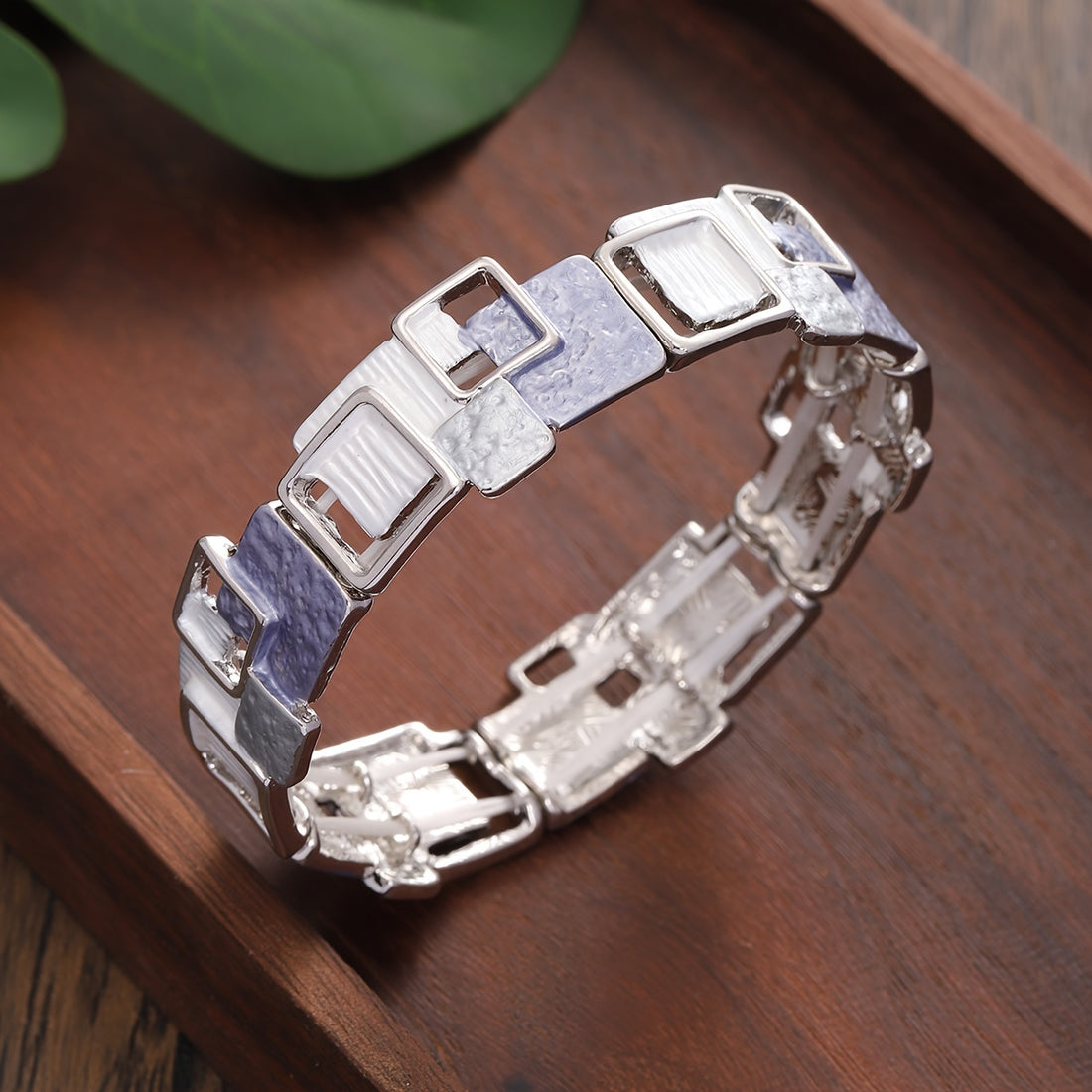 Vintage Geometric Square Elastic Bracelet for Women