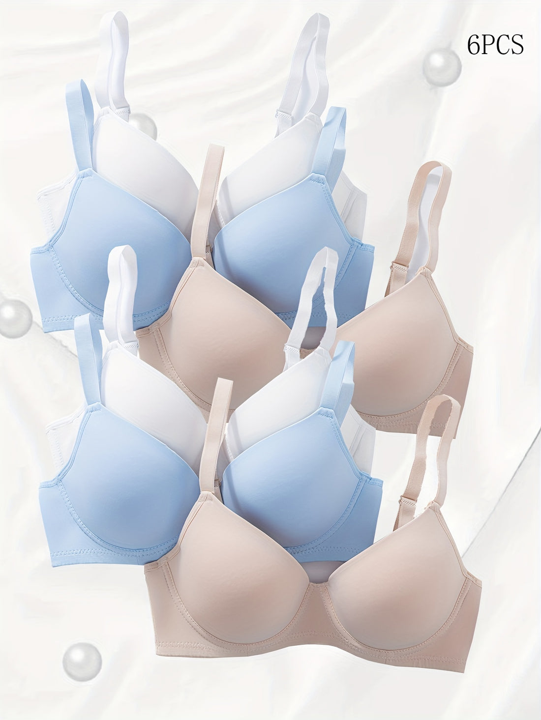 Vintage Push-Up Bras - Pack of 6 - High Support