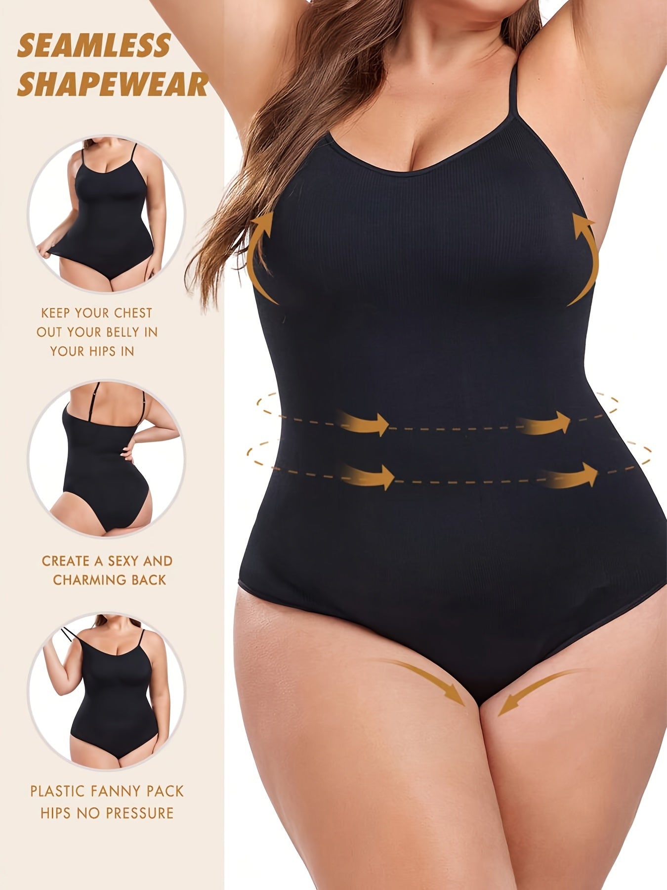 Body Shaping Seamless Bodysuit Plus Size for Women