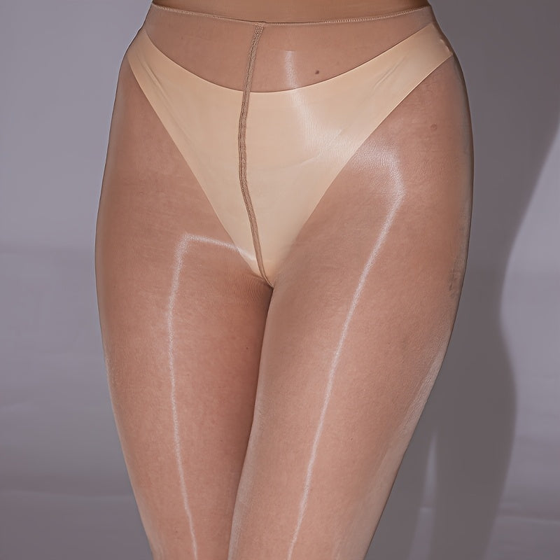 Women's High Waist Tights - Matte Silk Finish