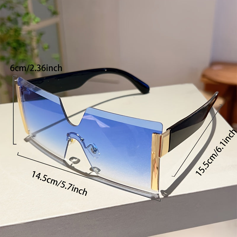 Chic Oversized Rimless Fashion Glasses for Women