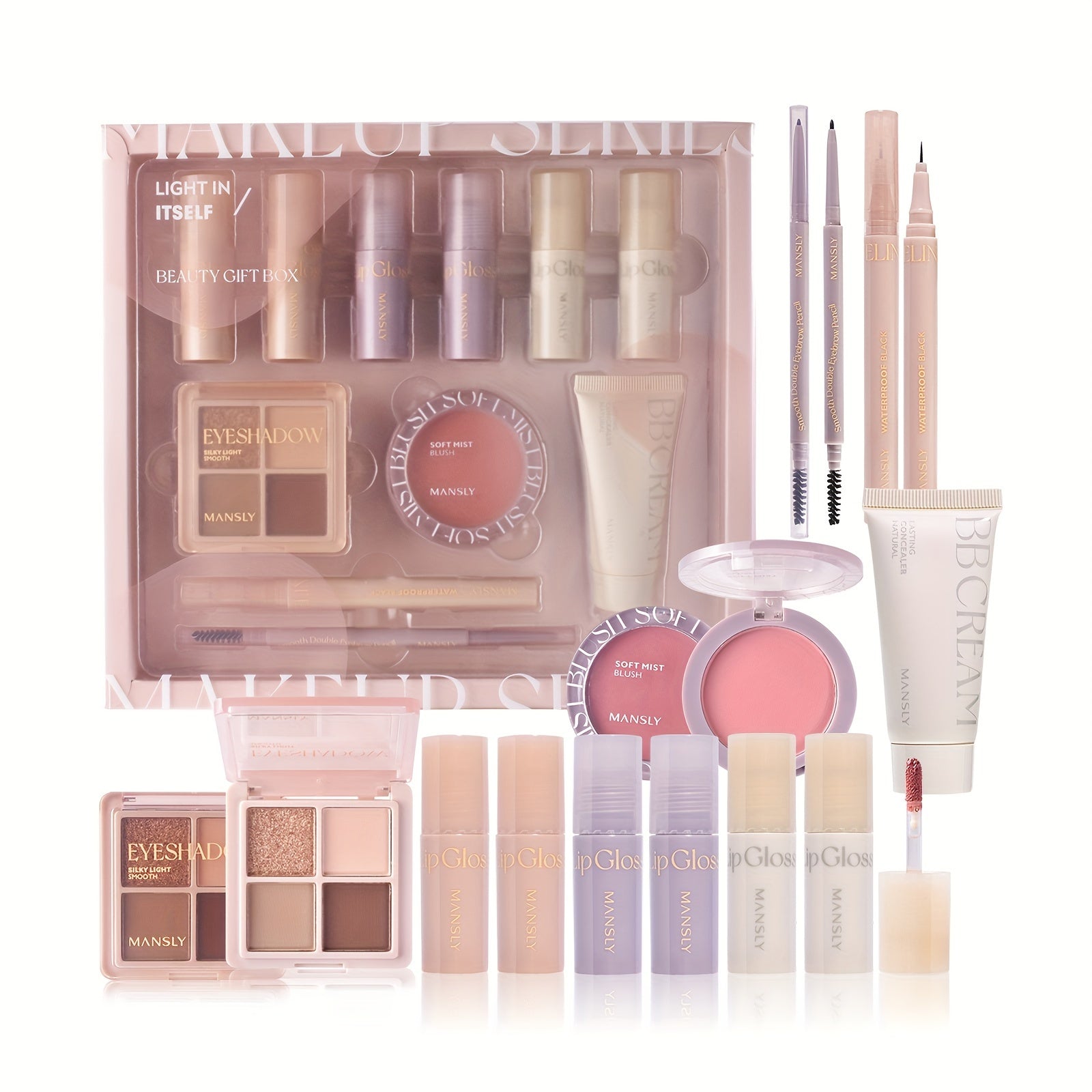 Set de Maquillage Ultime pour Femmes - Palette, Tint à Lèvres, Blush et Plus