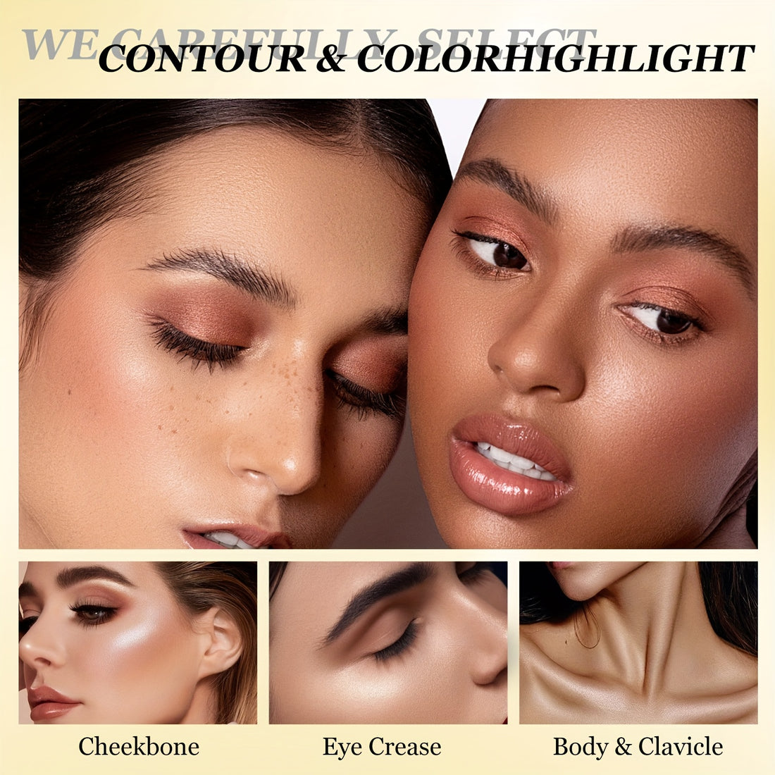 9 Color Contour and Highlighter Palette - Matte Finish, Waterproof