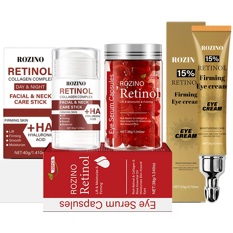 Ensemble de Soins de Peau ROZINO 3pcs avec Rétinol