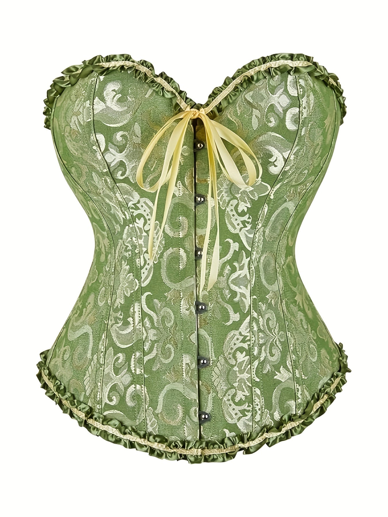 Corset Top en Dentelle Florale Élégante - Décolleté Amoureux