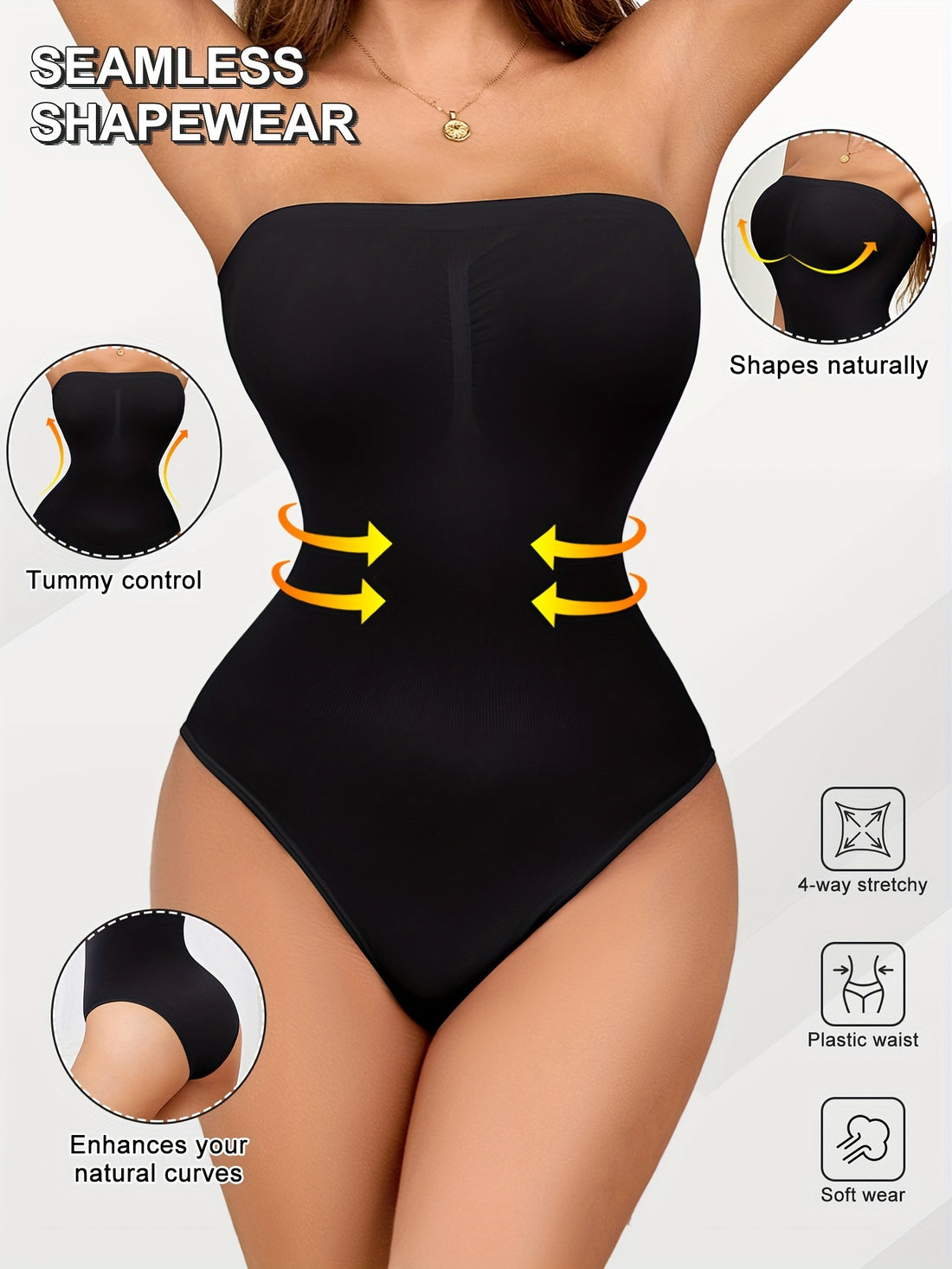 Body Shaper Sans Couture Femme - Contrôle du Ventre