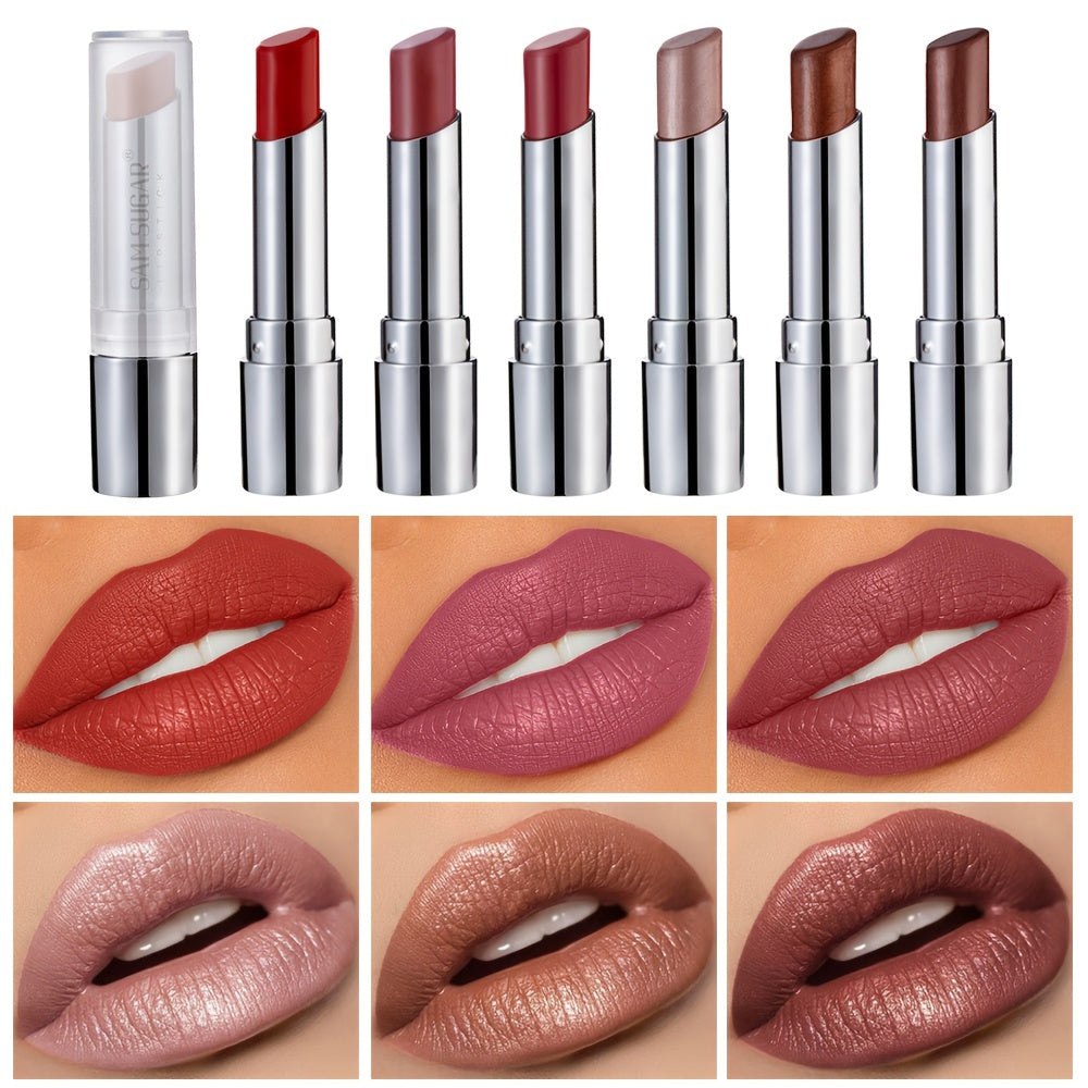 SAM SUGAR Velvety Matte Lip Pencil - 6 Dazzling Shades